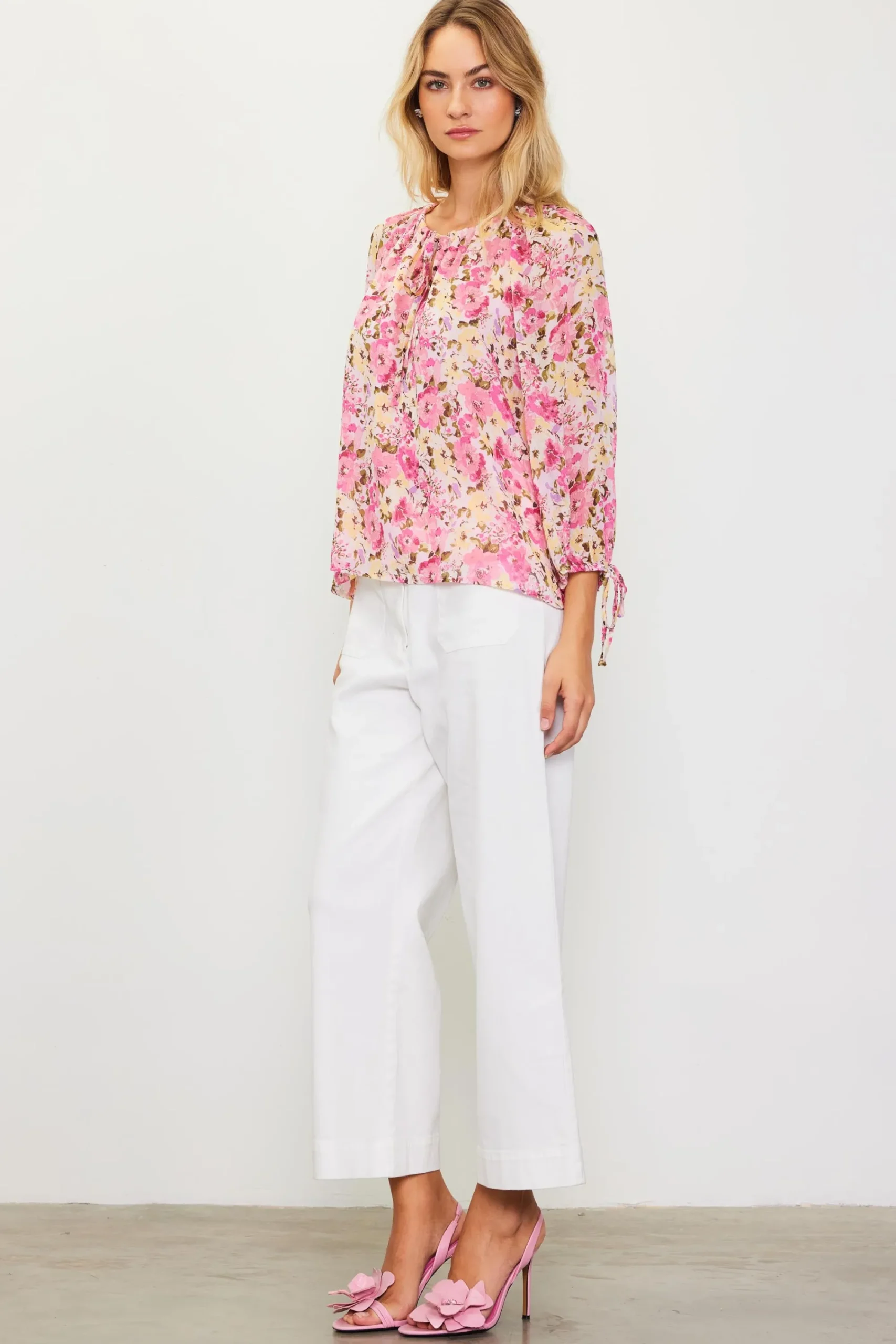 SKIES ARE BLUE Alanna Floral Print Longsleeve Blouse* Blouses|Long Sleeve Tops