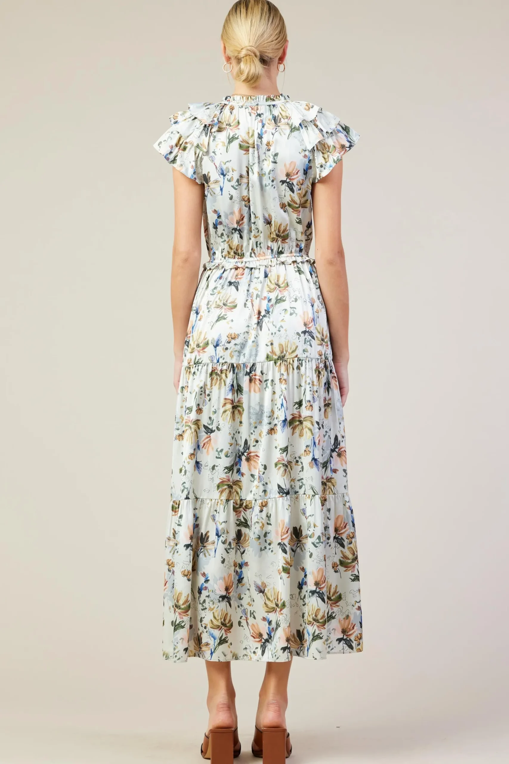 SKIES ARE BLUE Amani Floral Print Sleeveless Maxi Dress* Maxi Dresses