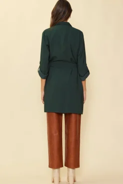 SKIES ARE BLUE Belted Trench Coat* Outerwear