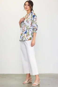 SKIES ARE BLUE Bianca Floral Print Longsleeve Blouse* Blouses|Long Sleeve Tops