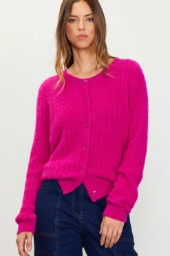 SKIES ARE BLUE Cable-Knit Cardigan* Long Sleeve Tops|Sweaters