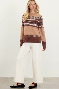 SKIES ARE BLUE Clarke Fair Isle Sweater* Sweaters