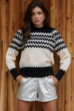 SKIES ARE BLUE Clarke Fair Isle Sweater* Sweaters