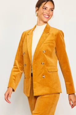 SKIES ARE BLUE Corduroy Double Breasted Blazer* Blazers