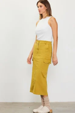 SKIES ARE BLUE Cotton Twill Cargo Skirt* Skirts