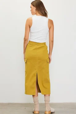 SKIES ARE BLUE Cotton Twill Cargo Skirt* Skirts