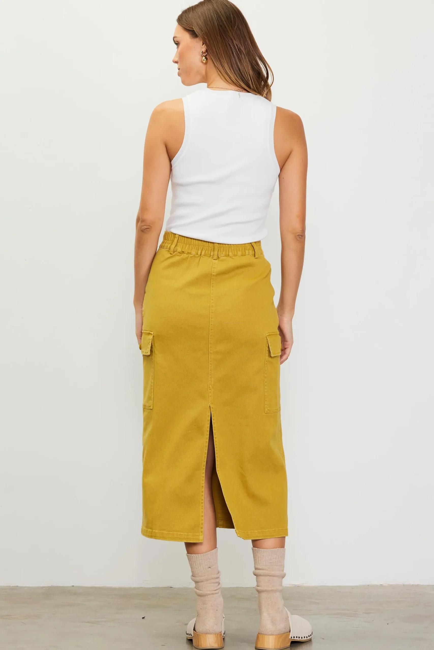 SKIES ARE BLUE Cotton Twill Cargo Skirt* Skirts