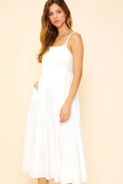 SKIES ARE BLUE Criss Cross Back Tie Midi Dress* Midi Dresses