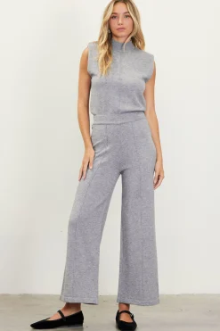 SKIES ARE BLUE Cropped Knit Pants* Pants
