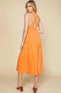 SKIES ARE BLUE Cross Back Tiered Maxi Dress* Maxi Dresses