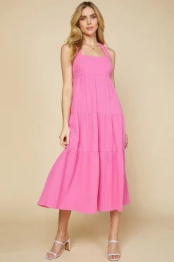 SKIES ARE BLUE Cross Back Tiered Maxi Dress* Maxi Dresses
