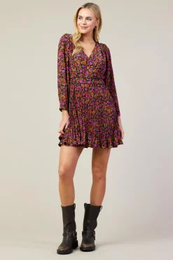 SKIES ARE BLUE Daray Floral Print Mini Dress* Mini Dresses