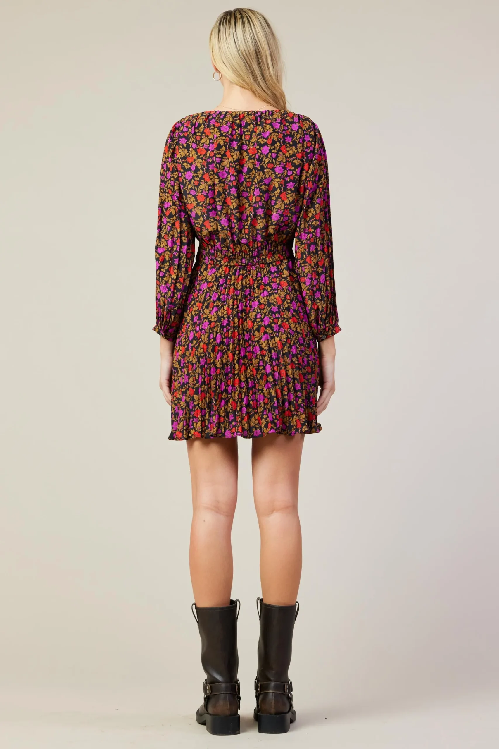 SKIES ARE BLUE Daray Floral Print Mini Dress* Mini Dresses