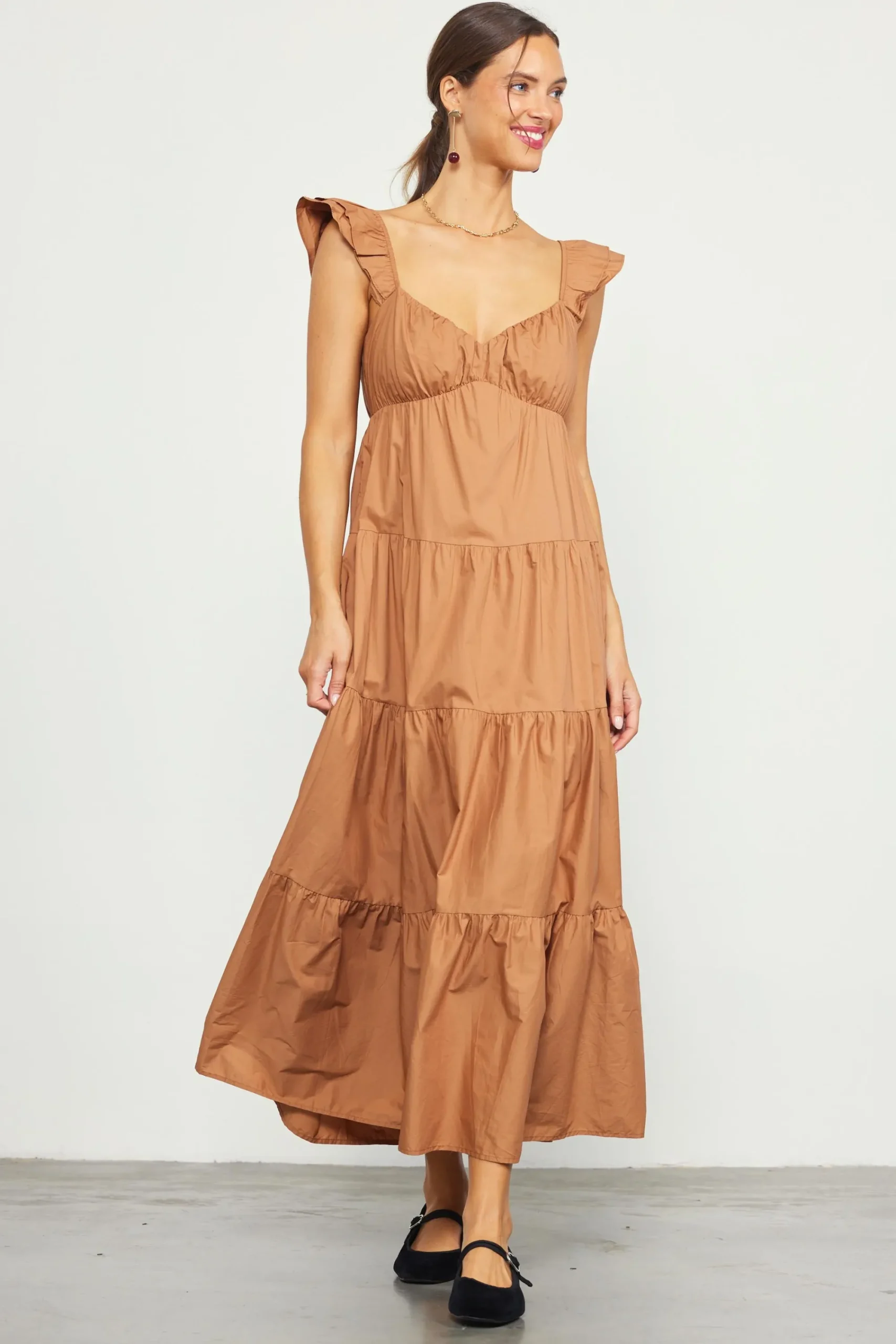SKIES ARE BLUE Diana Poplin Maxi Dress* Maxi Dresses