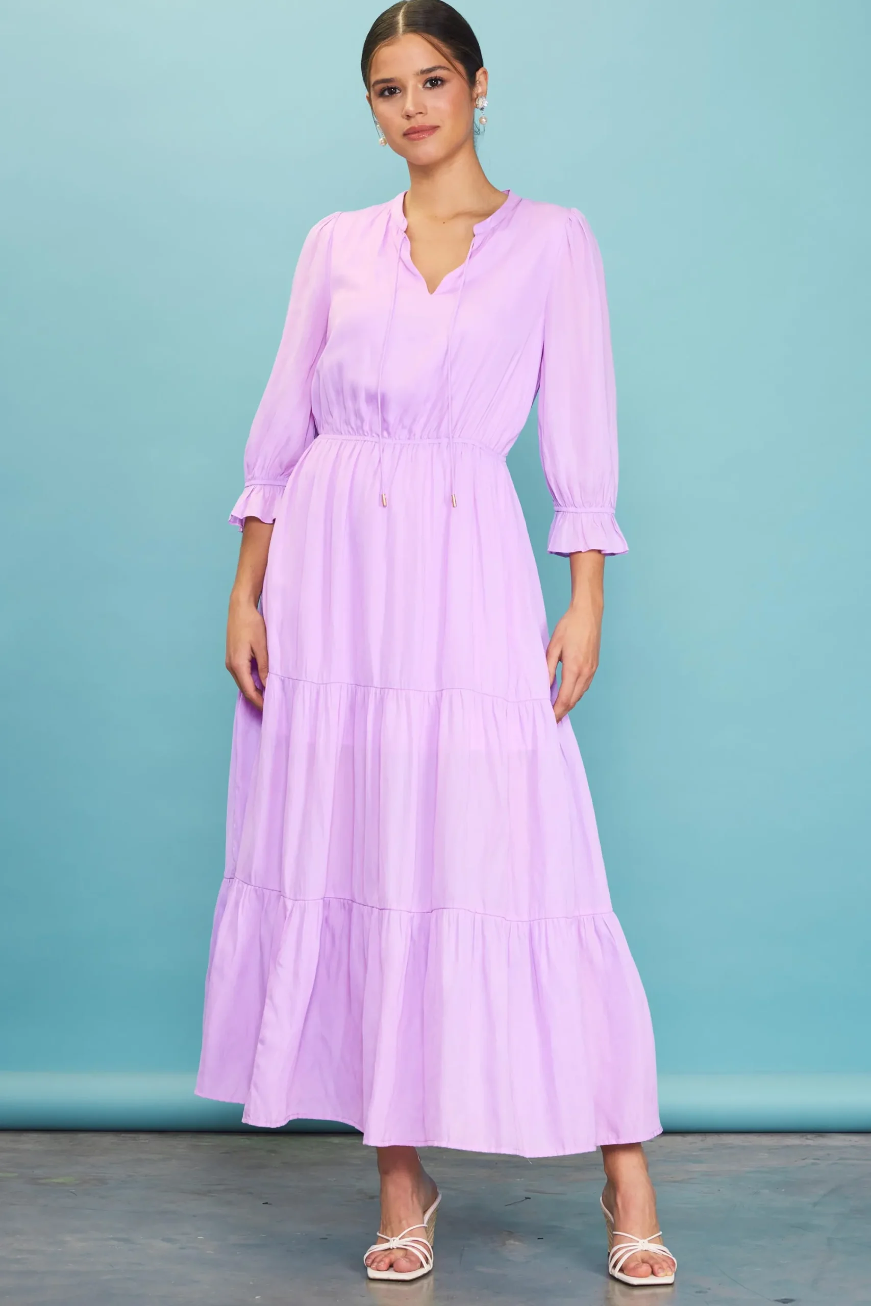 SKIES ARE BLUE Emery Ruffle Tiered Maxi Dress* Maxi Dresses