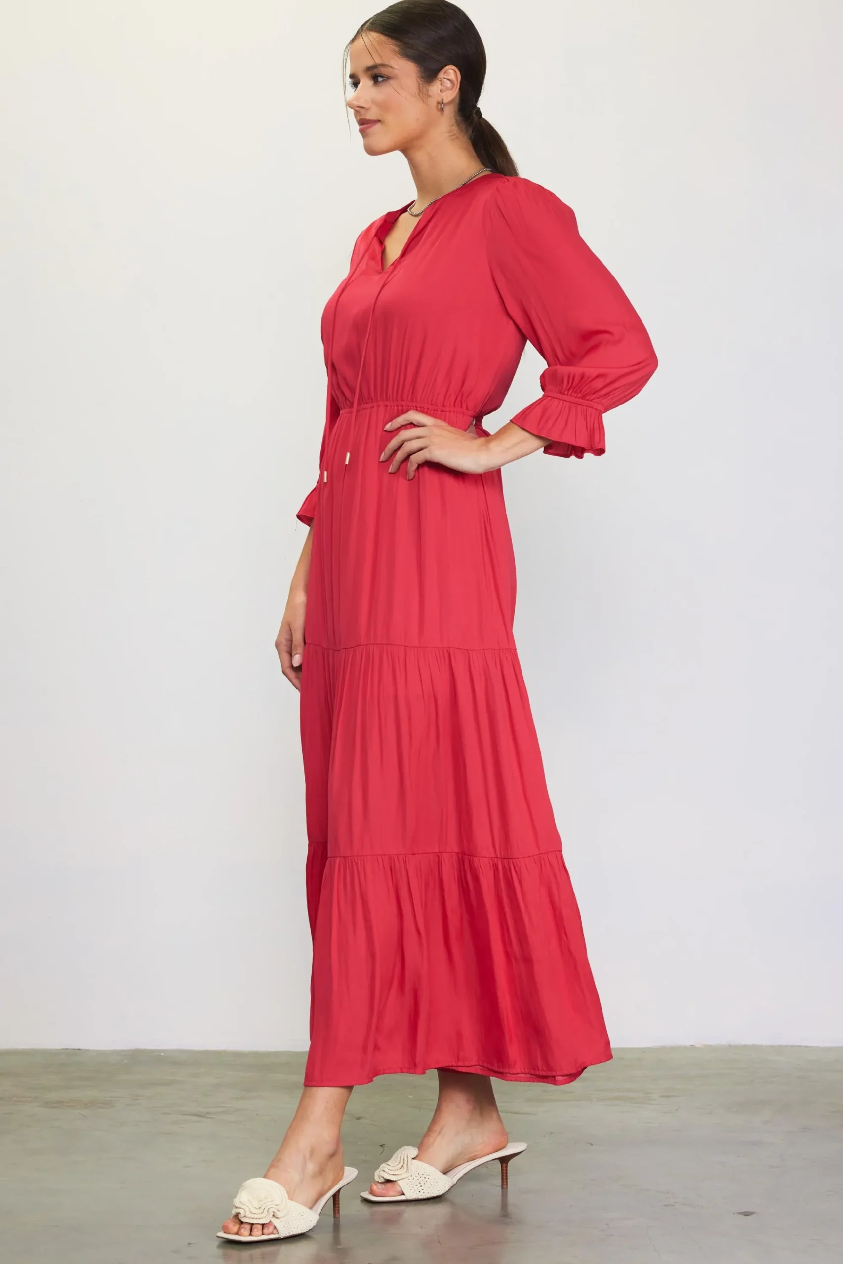 SKIES ARE BLUE Emery Ruffle Tiered Maxi Dress* Maxi Dresses