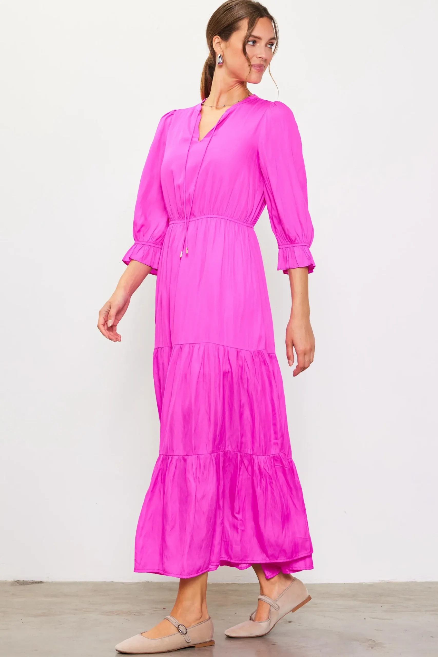 SKIES ARE BLUE Emery Ruffle Tiered Maxi Dress* Maxi Dresses