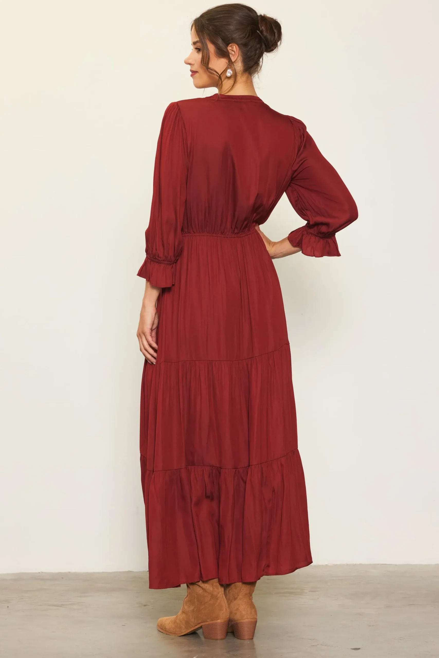 SKIES ARE BLUE Emery Ruffle Tiered Maxi Dress* Maxi Dresses