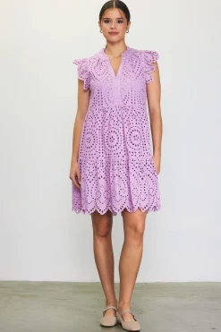 SKIES ARE BLUE Eyelet Mini Dress* Mini Dresses