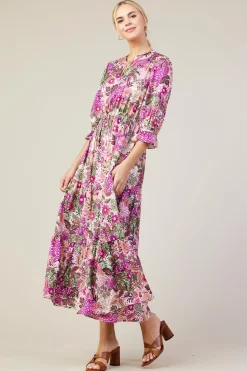 SKIES ARE BLUE Floral Print Ruffle Maxi Dress* Maxi Dresses