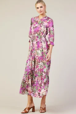SKIES ARE BLUE Floral Print Ruffle Maxi Dress* Maxi Dresses