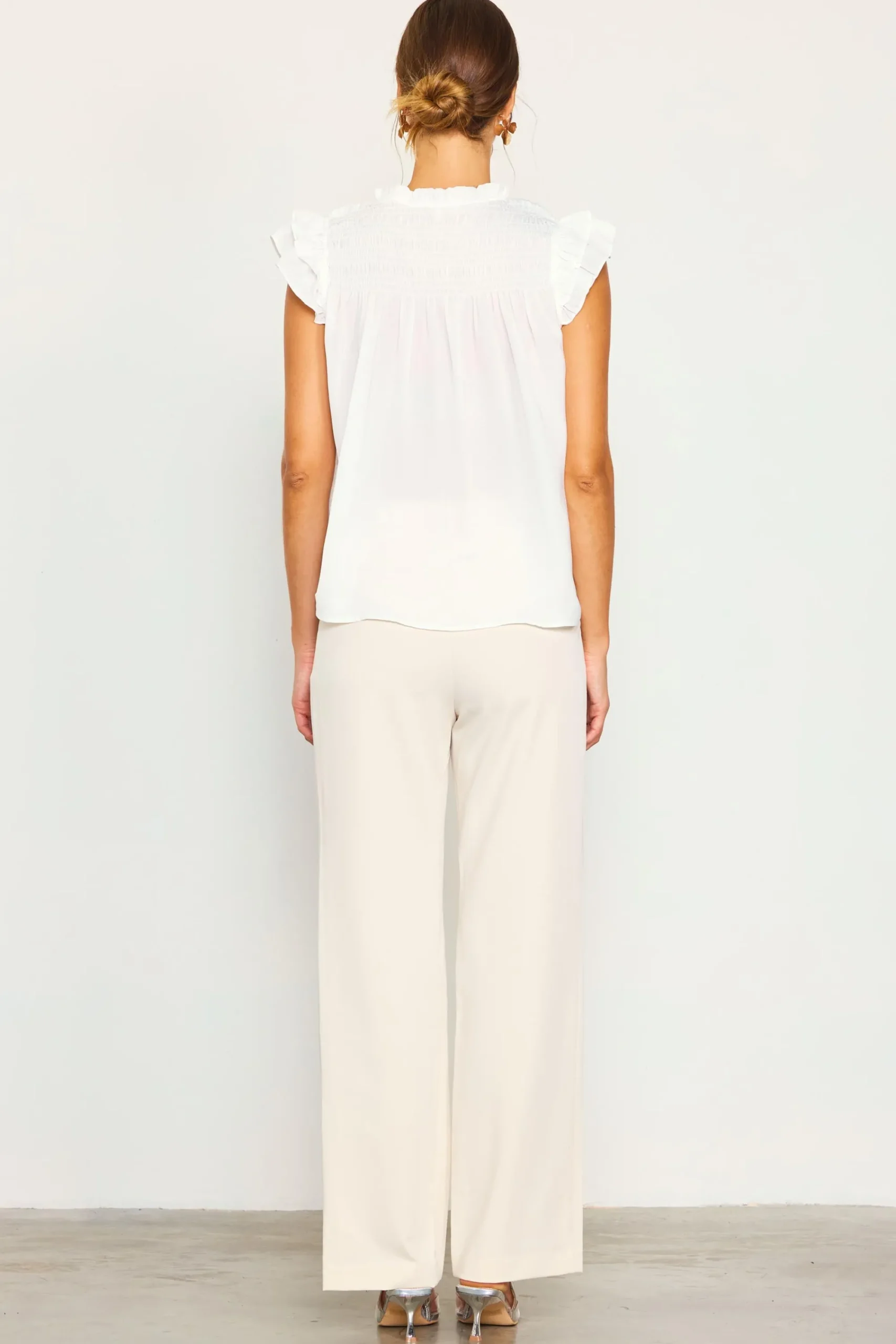 SKIES ARE BLUE Gwynne Ruffle Short Sleeve Top* Sleeveless Tops|Short Sleeve Tops