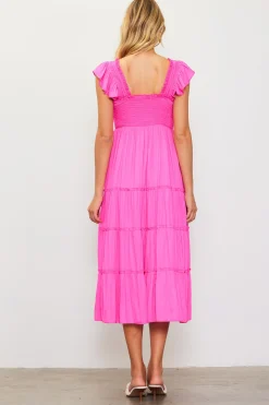 SKIES ARE BLUE Hathaway Tiered Midi Dress* Midi Dresses