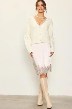 SKIES ARE BLUE Jewel Button Detail Cardigan* Outerwear|Sweaters