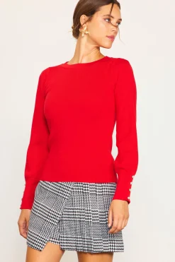 SKIES ARE BLUE Jewel Detail Longsleeve Sweater* Sweaters
