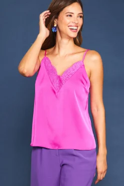 SKIES ARE BLUE Lace Detail Cami* Sleeveless Tops