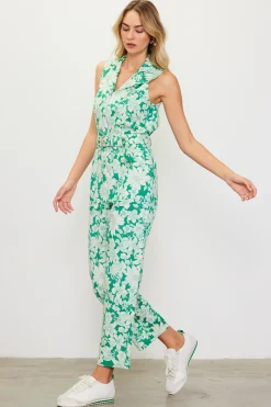 SKIES ARE BLUE Lily Print Twill Sleeveless Jumpsuit* Jumpsuits
