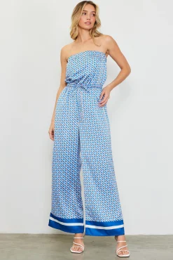 SKIES ARE BLUE Livia Bandana Print Jumpsuit* Jumpsuits