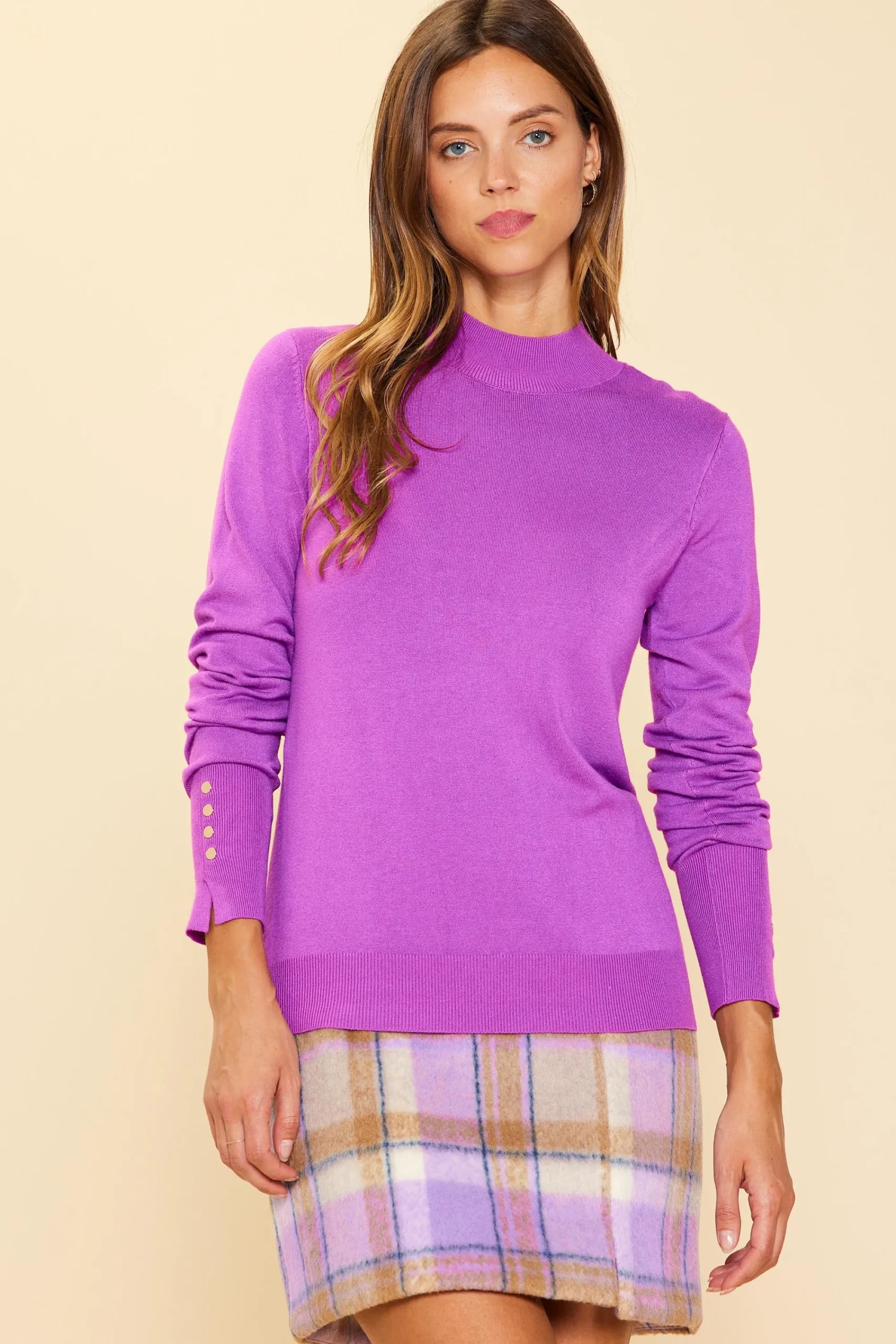 SKIES ARE BLUE Longsleeve Mock Neck Sweater* Long Sleeve Tops|Sweaters