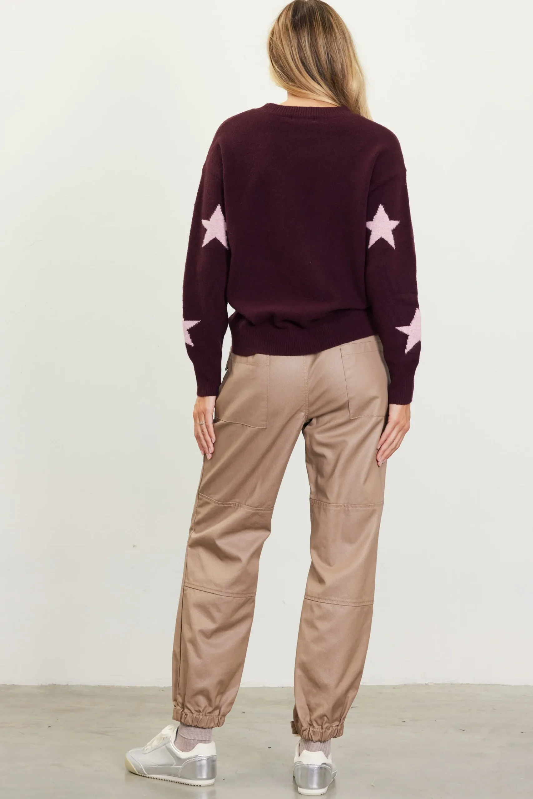 SKIES ARE BLUE Lurex Star Print Sweater* Sweaters