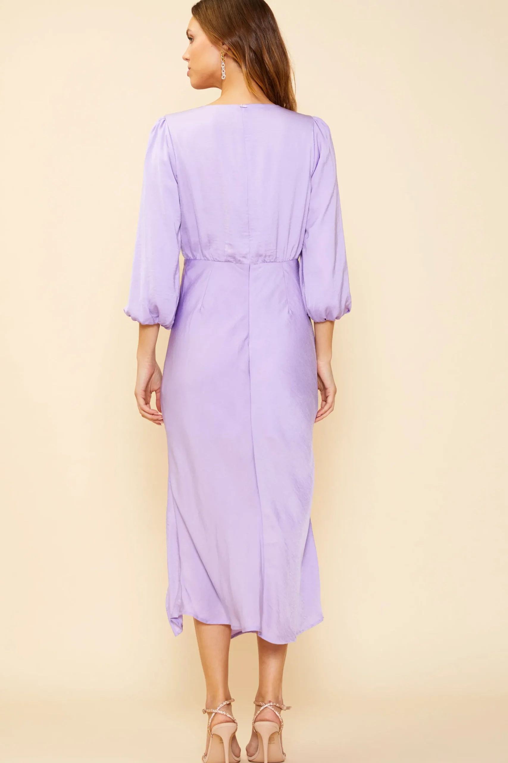 SKIES ARE BLUE Mariela Front Slit Midi Dress* Midi Dresses