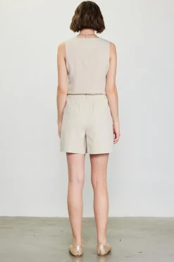 SKIES ARE BLUE Mélange Pleated Shorts* Shorts