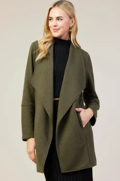 SKIES ARE BLUE Open Front Knit Cardigan* Outerwear