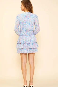 SKIES ARE BLUE Paisley Print Long Sleeve Dress* Mini Dresses