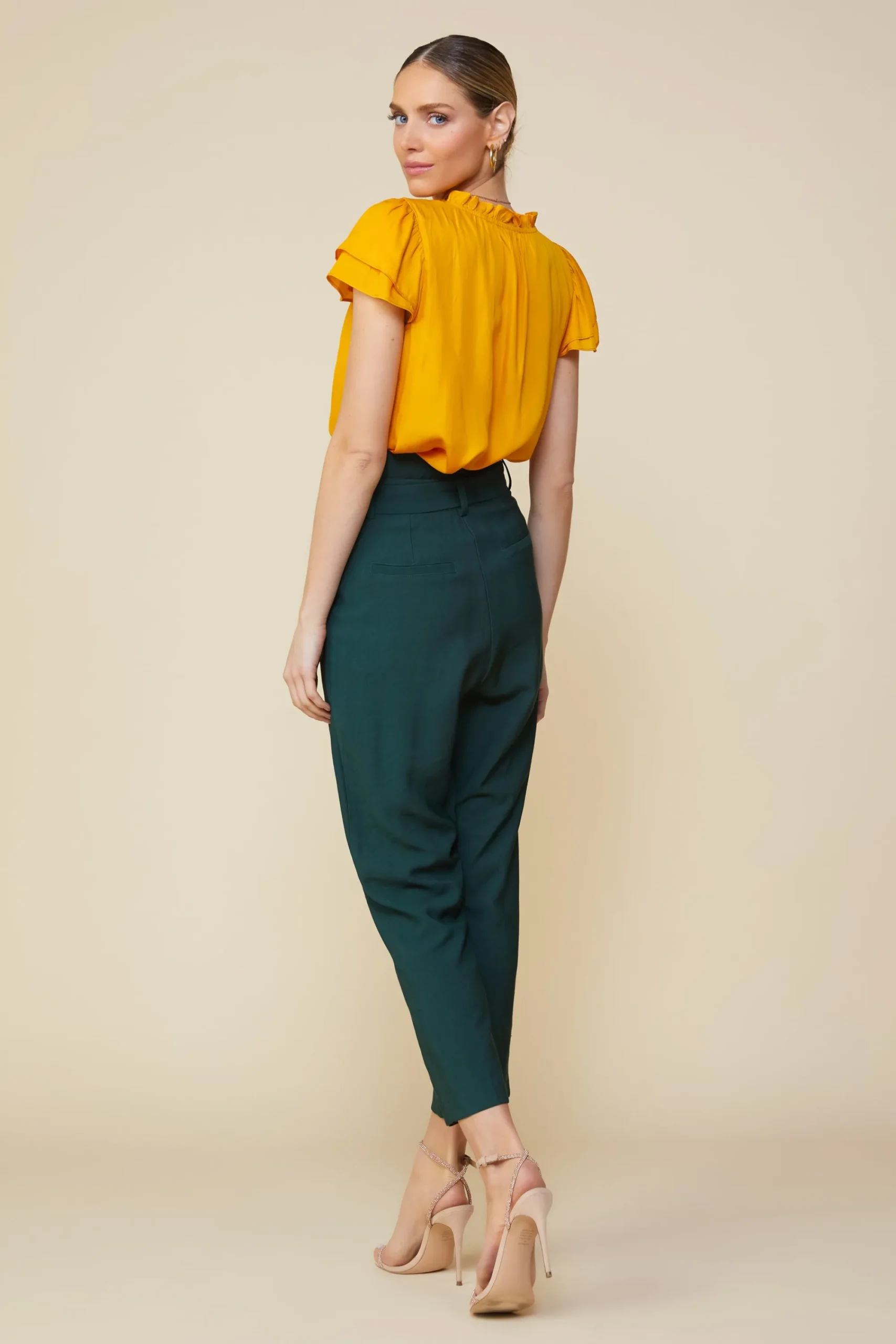 SKIES ARE BLUE Paper Bag Belted Pants* Pants