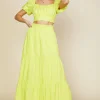 SKIES ARE BLUE Poplin Tiered Maxi Skirt* Skirts