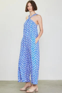 SKIES ARE BLUE Printed Halter Jumpsuit* Jumpsuits