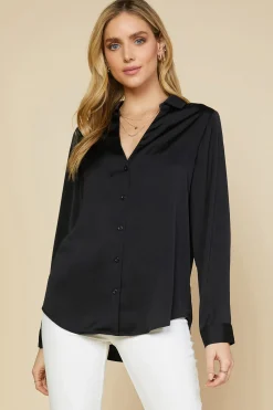 SKIES ARE BLUE Recycled Button Down Top* Blouses