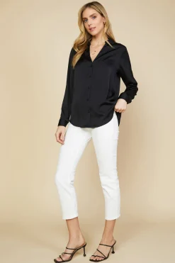 SKIES ARE BLUE Recycled Button Down Top* Blouses