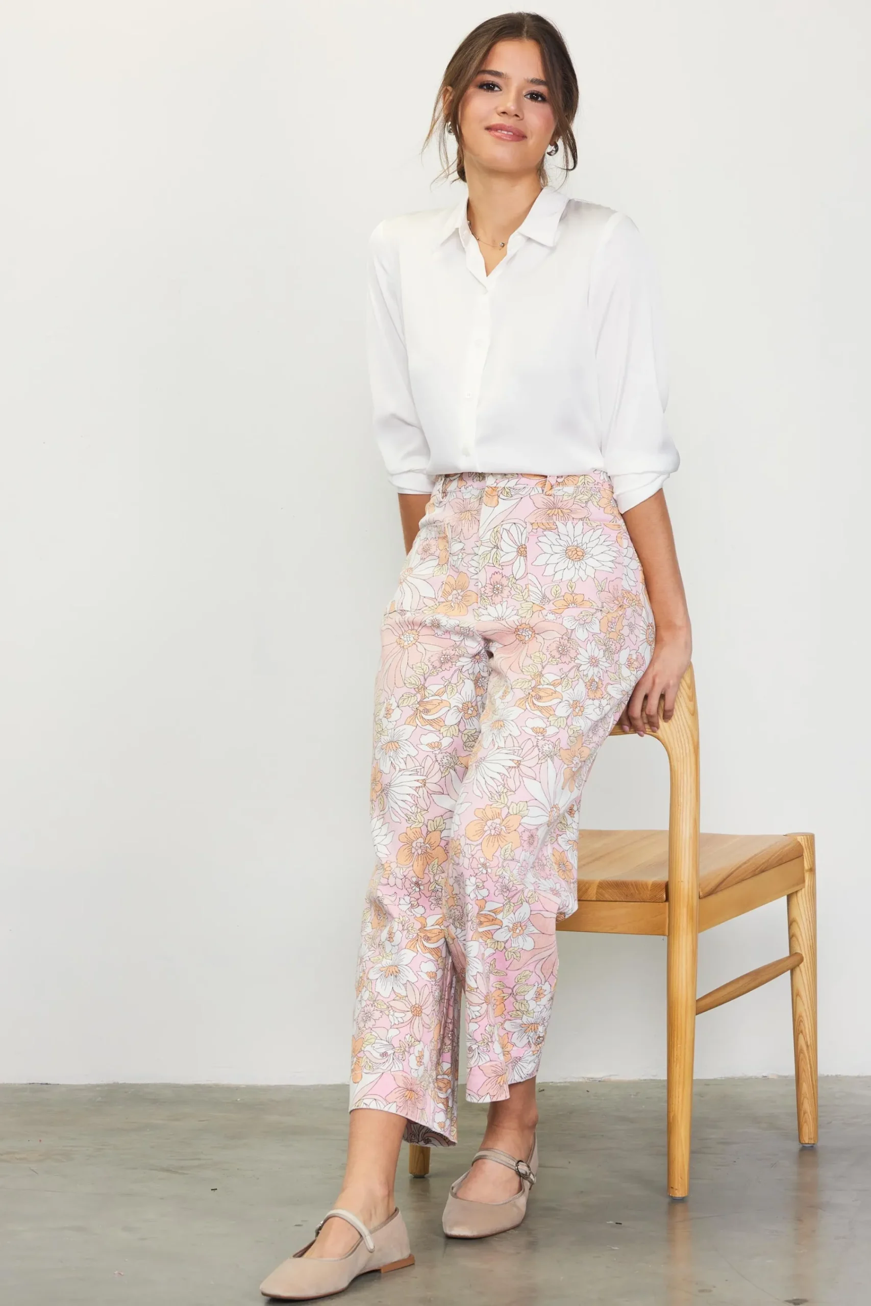 SKIES ARE BLUE Recycled Classic Button Down Top* Blouses|Long Sleeve Tops