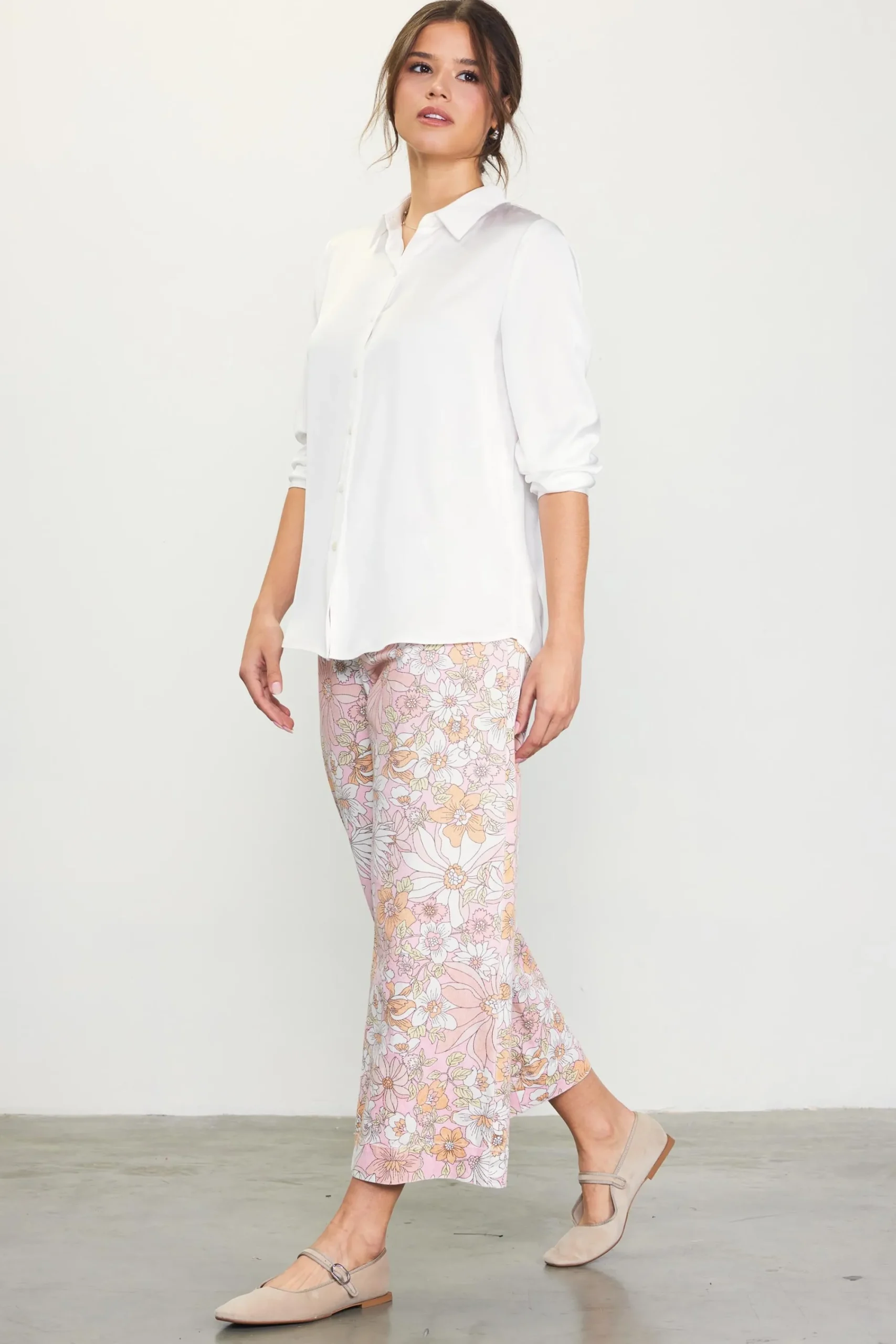 SKIES ARE BLUE Recycled Classic Button Down Top* Blouses|Long Sleeve Tops