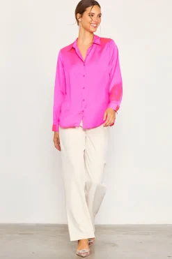 SKIES ARE BLUE Recycled Classic Button Down Top* Blouses|Long Sleeve Tops