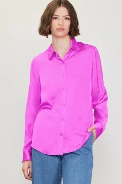 SKIES ARE BLUE Recycled Classic Button Down Top* Blouses|Long Sleeve Tops