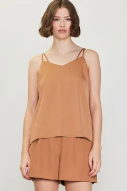 SKIES ARE BLUE Recycled Double Strap Cami* Sleeveless Tops