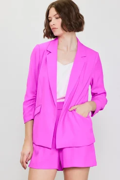 SKIES ARE BLUE Recycled Shirred Sleeve Blazer* Blazers