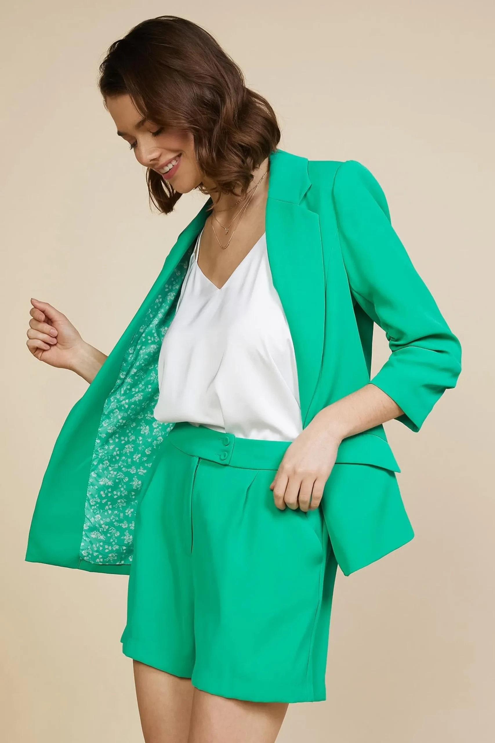 SKIES ARE BLUE Recycled Shirred Sleeve Blazer* Blazers